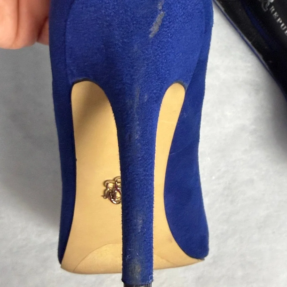 Rock Republic Pumps 9.5 Blue Faux Suede Pointed Toe Stiletto Heels RRGWENBLUE